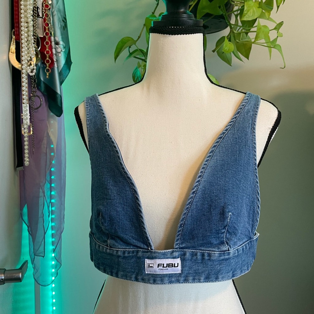 denim bra top 🦋